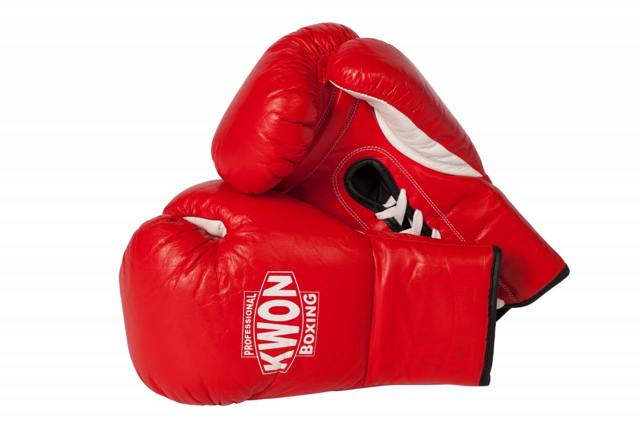 Boxhandschuhe Leder Mit Schnürung – Bild 2