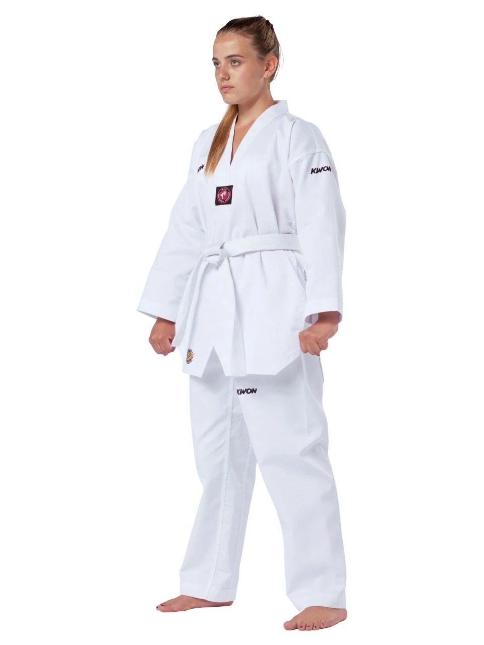 TKD-Anzug Victory, Weiß Mit Weißem Revers – Bild 4